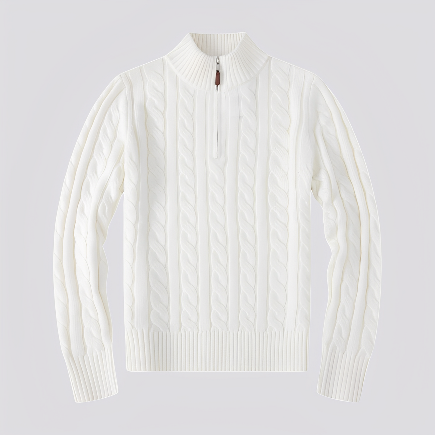 Jasper - Modischer Herrenpullover mit halbem Reißverschluss