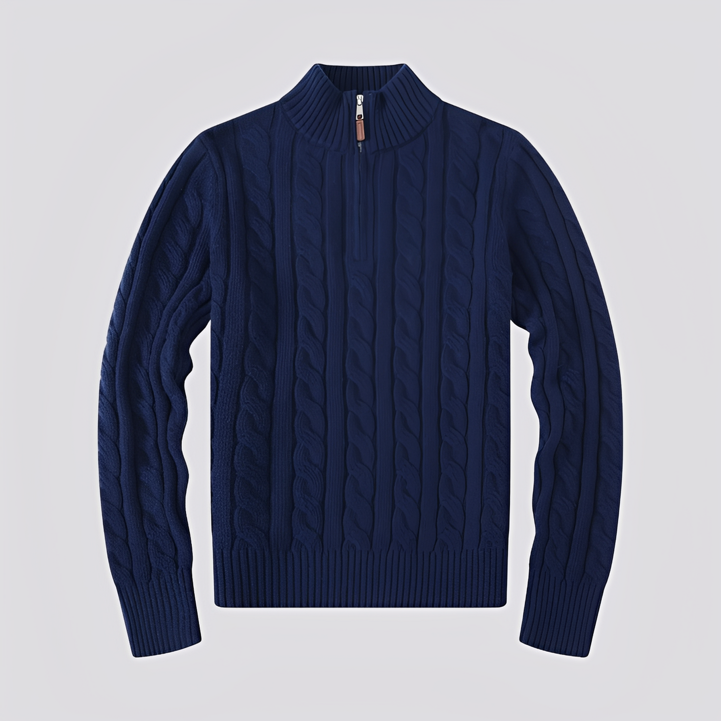 Jasper - Modischer Herrenpullover mit halbem Reißverschluss