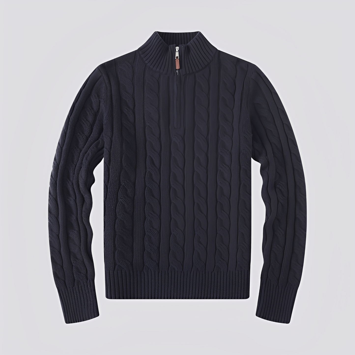 Jasper - Modischer Herrenpullover mit halbem Reißverschluss