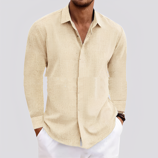 Felix - Luftiges Leinenhemd mit langen Ärmeln für Herren
